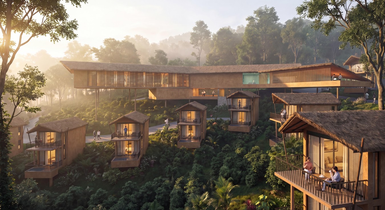 LemonTree Coorg — hillside aerial